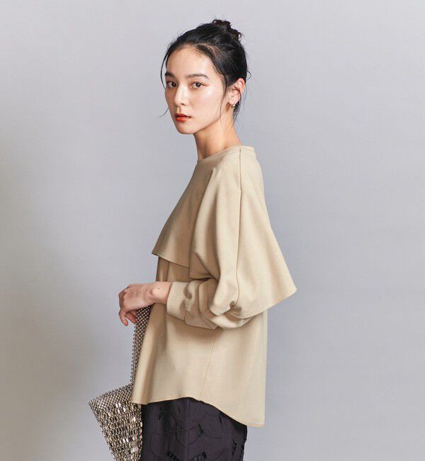 BEAUTY&YOUTH UNITED ARROWS「【WEB限定 Wardrobe DAILY MINIMAL】ケープフリル レイヤーカットソー」|Tシャツ・カットソー|