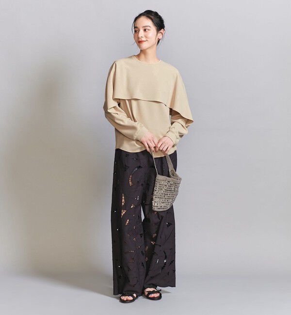 BEAUTY&YOUTH UNITED ARROWS「【WEB限定 Wardrobe DAILY MINIMAL】ケープフリル レイヤーカットソー」|Tシャツ・カットソー|