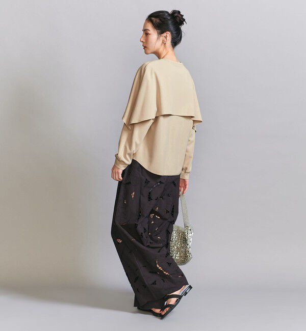 BEAUTY&YOUTH UNITED ARROWS「【WEB限定 Wardrobe DAILY MINIMAL】ケープフリル レイヤーカットソー」|Tシャツ・カットソー|
