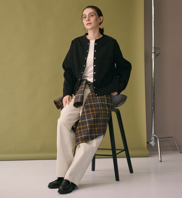 BEAUTY&YOUTH UNITED ARROWS「ダブルフェイス リングボタンカーディガン2 ウォッシャブル」|カーディガン|