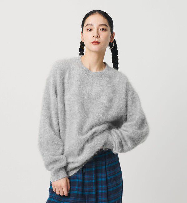 BEAUTY&YOUTH UNITED ARROWS「カシミヤ クルーネックニットプルオーバー」|ニット・セーター|LT.GRAY