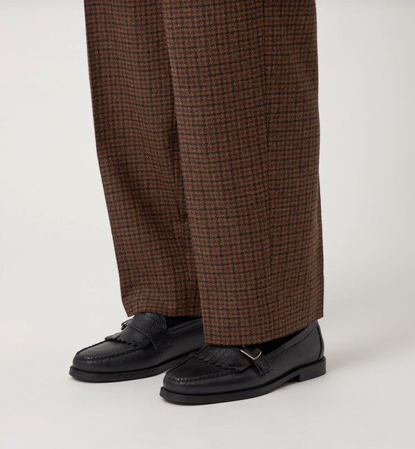 STEVEN ALAN「＜Steven Alan＞ ブリティッシュチェック インツープリーツ ドレス トラウザーズ」|スラックス|