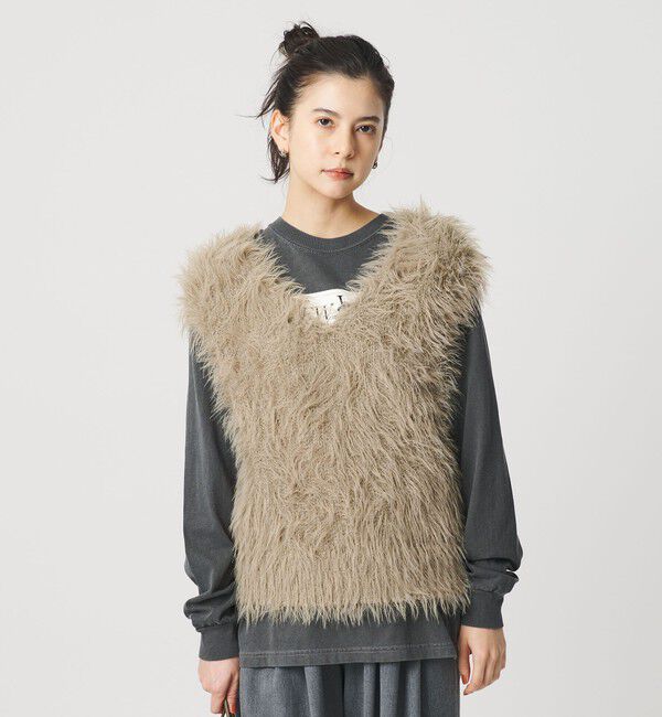 BEAUTY&YOUTH UNITED ARROWS「【WEB限定】フェザーヤーン ラメニット 2WAYベスト」|ニット・セーター|
