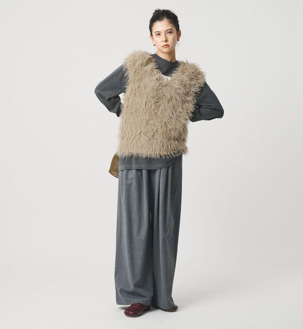 BEAUTY&YOUTH UNITED ARROWS「【WEB限定】フェザーヤーン ラメニット 2WAYベスト」|ニット・セーター|