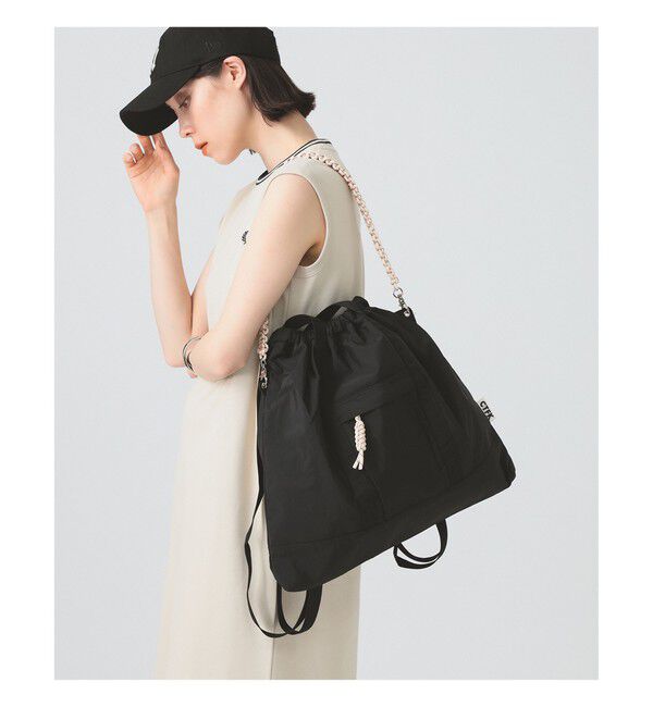 Ray BEAMS 「CONTROL FREAK / ナイロン 3Way トートバッグ」|トートバッグ|BLK/WHT