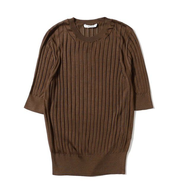 Demi-Luxe BEAMS 「【別注】SLOANE / 18ゲージ シルク リブ ハーフスリーブ」|ニット・セーター|