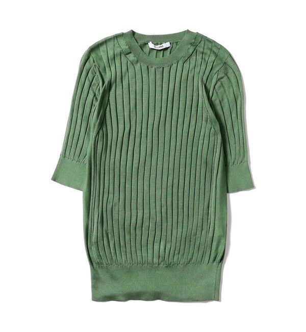 Demi-Luxe BEAMS 「【別注】SLOANE / 18ゲージ シルク リブ ハーフスリーブ」|ニット・セーター|