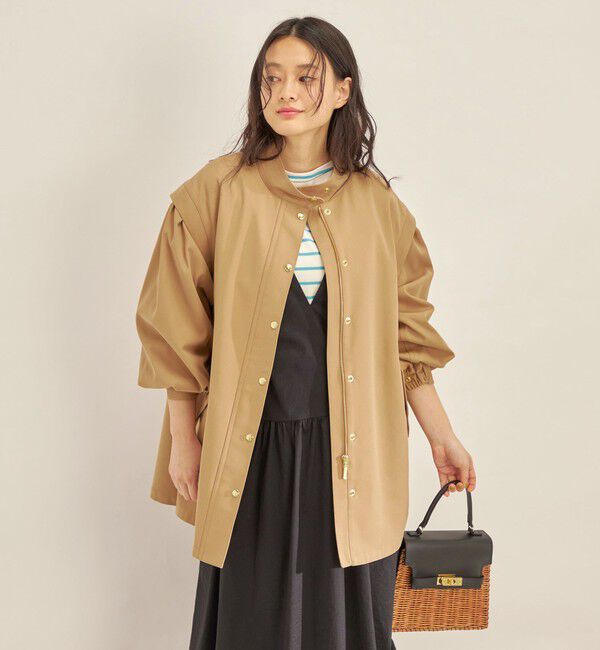 SHIPS for women「強撚 ギャバ スタンドカラー ハーフ コート ◇」|その他|