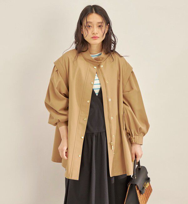 SHIPS for women「強撚 ギャバ スタンドカラー ハーフ コート ◇」|その他|