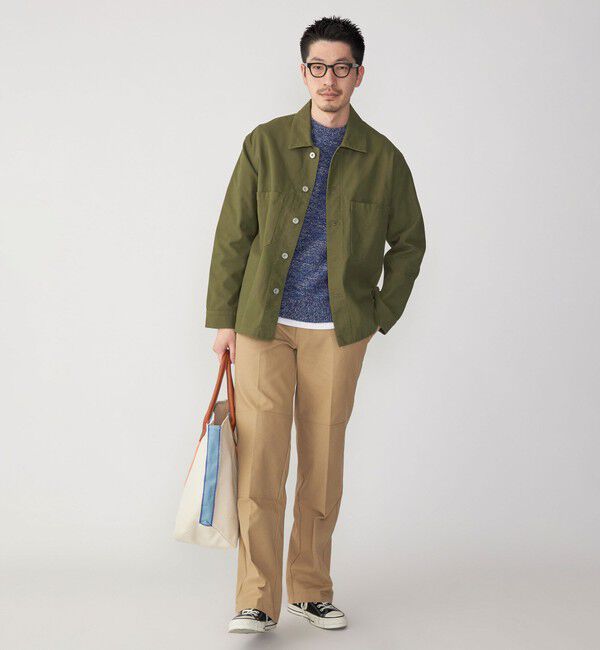 SHIPS「SHIPS: ハイツイストヤーン コットン ミリタリー シャツ アウター」|ミリタリージャケット|