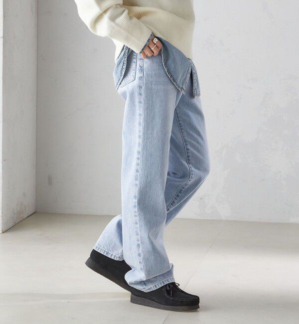 SHIPS for women「〈洗濯機可能〉ストレート フィット デニム パンツ」|デニム|