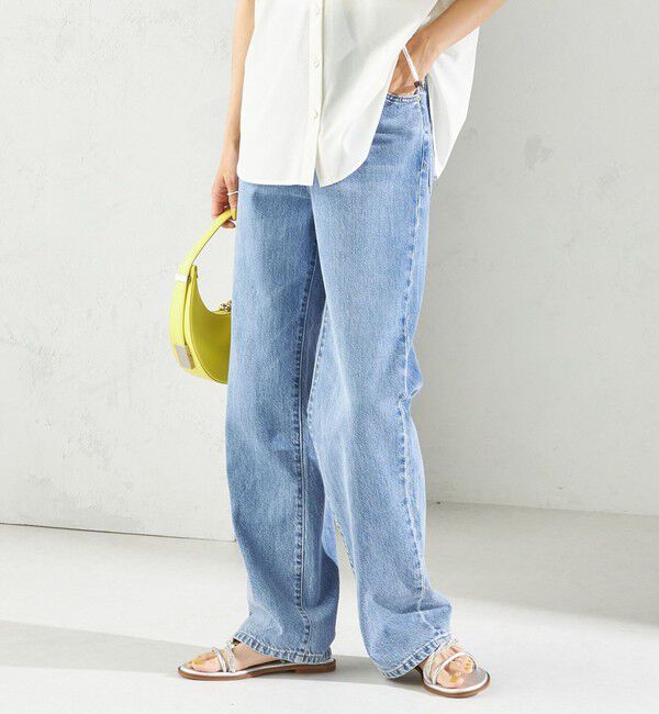 SHIPS for women「〈洗濯機可能〉ストレート フィット デニム パンツ」|デニム|ロイヤルブルー