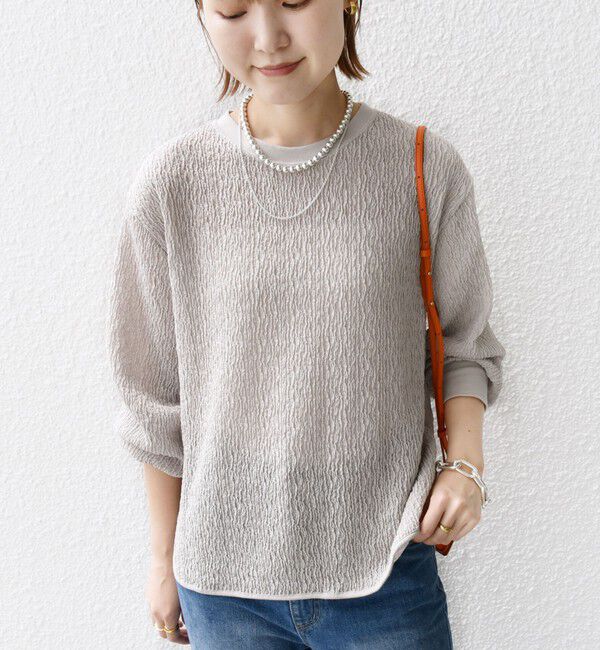 SHIPS for women「【WEB限定】〈手洗い可能〉ランダムブルーゼ ロングスリーブ プルオーバー」|プルオーバー|