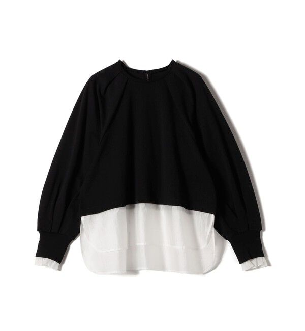 SHIPS for women「〈手洗い可能〉シアー コンビ タック プルオーバー」|Tシャツ・カットソー|