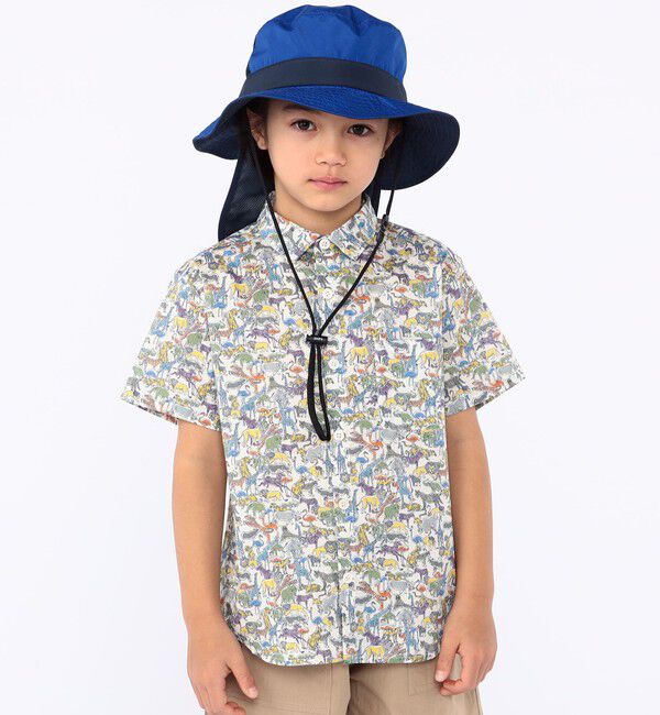 SHIPS KIDS「SHIPS KIDS:100～130cm / リバティ プリント 半袖 シャツ」|シャツ・ブラウス|
