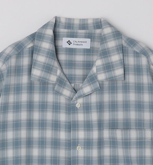 SHIPS「City Ambient Products: オープン カラー オンブレ チェック シャツ」|シャツ・ブラウス|