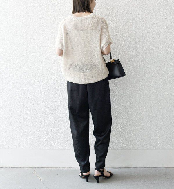 SHIPS any「SHIPS any:〈洗濯機可能〉サテン ジャカード テーパード イージー パンツ」|その他|