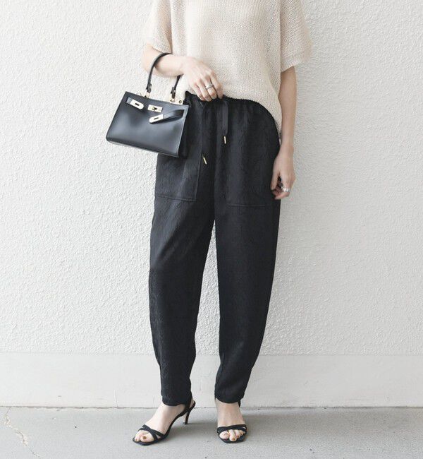 SHIPS any「SHIPS any:〈洗濯機可能〉サテン ジャカード テーパード イージー パンツ」|その他|