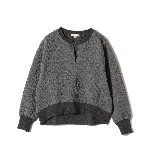 SHIPS for women「【WEB限定】〈手洗い可能〉キルティング ジャカード キーネック プルオーバー」|Tシャツ・カットソー|
