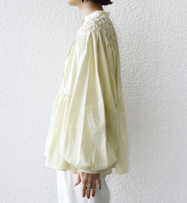 SHIPS for women「《予約》【WEB限定】〈手洗い可能〉ショルダー 刺繍 タック ブラウス」|シャツ・ブラウス|