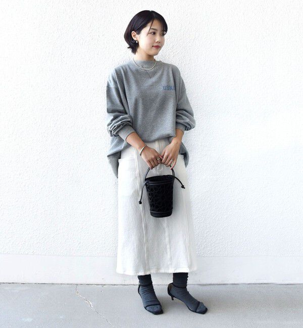 SHIPS for women「《予約》〈手洗い可能〉ルーズ デニム サイド ポケット スカート」|スカート|