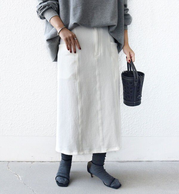 SHIPS for women「《予約》〈手洗い可能〉ルーズ デニム サイド ポケット スカート」|スカート|