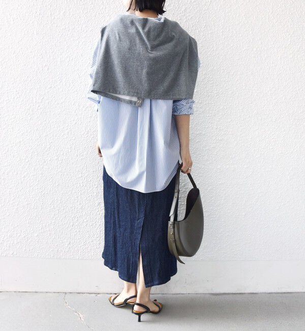 SHIPS for women「《予約》〈手洗い可能〉ルーズ デニム サイド ポケット スカート」|スカート|