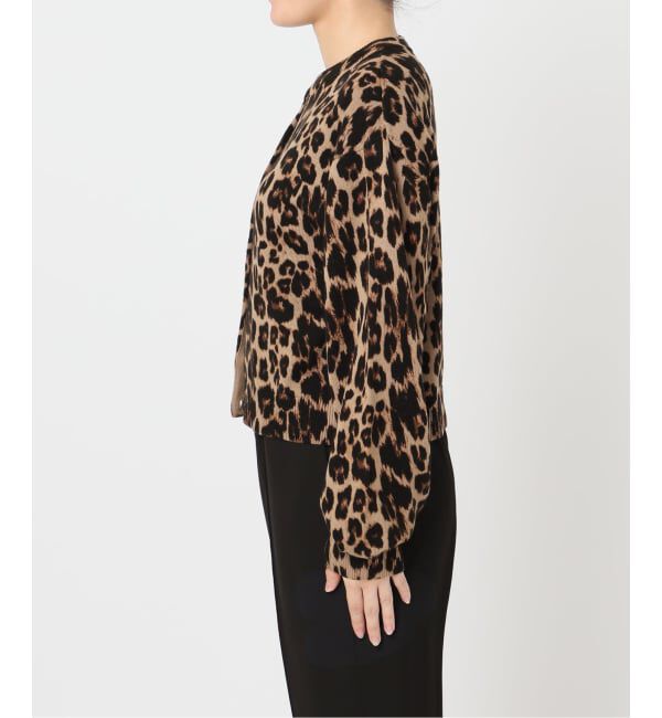 レオパード プリントクルーネックカーディガン（OUTDOOR PRODUCTS