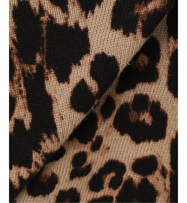 追加3 レオパード プリントクルーネックカーディガン（OUTDOOR
