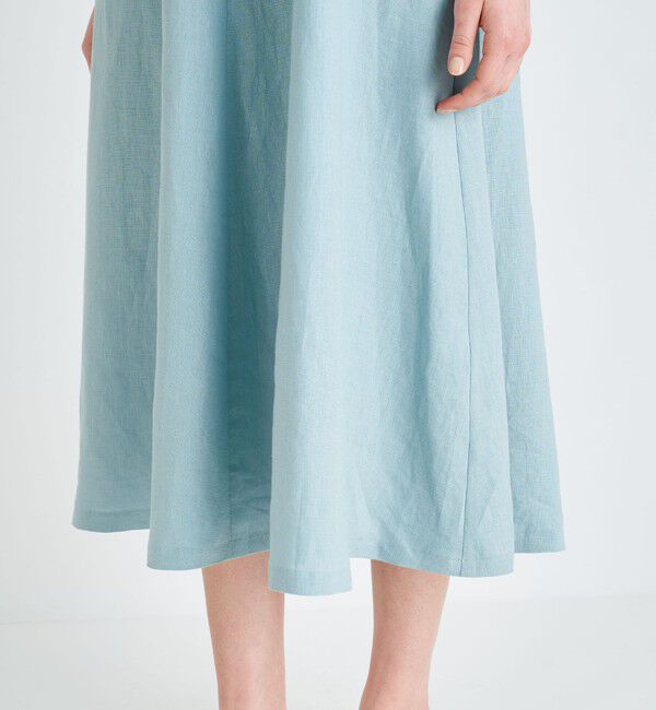 TOMORROWLAND collection「スムースリネン キーネックフレアワンピース」|ワンピース|