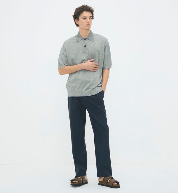 CABaN「コットン ポロニットプルオーバー」|ニット・セーター|