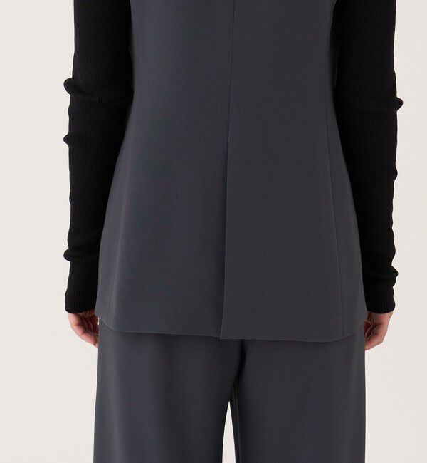 DES PRES「ライトダブルクロス ノーカラージレ」|ベスト・ジレ|