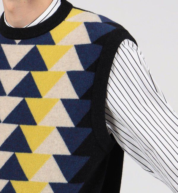TOMORROWLAND MENS「TOMORROWLAND tricot ラムウール クルーネックニットベスト」|ニット・セーター|