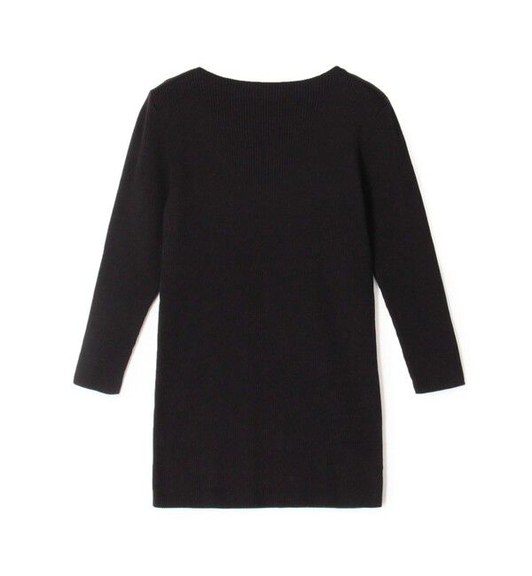 GALERIE VIE「ギザコットンリブ ボートネックプルオーバー」|ニット・セーター|19 ブラック