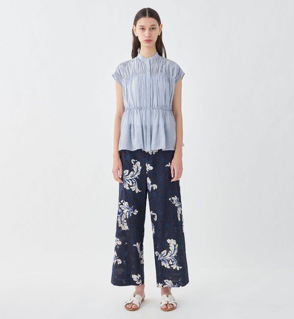 TOMORROWLAND collection「コットンシルク シャーリングペプラムブラウス」|シャツ・ブラウス|