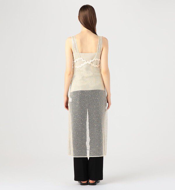 DES PRES「レーヨンポリエステルネット バックオープンワンピース」|ワンピース|