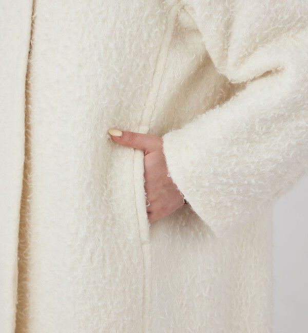 Ballsey「Flora クルーネックコート」|ノーカラーコート|