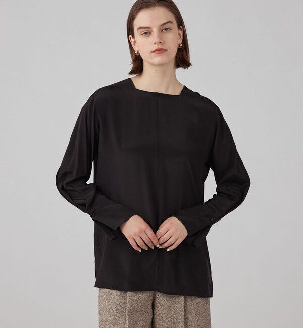 Ballsey「Cherie スクエア＆Vネックフロンタブルブラウス」|シャツ・ブラウス|