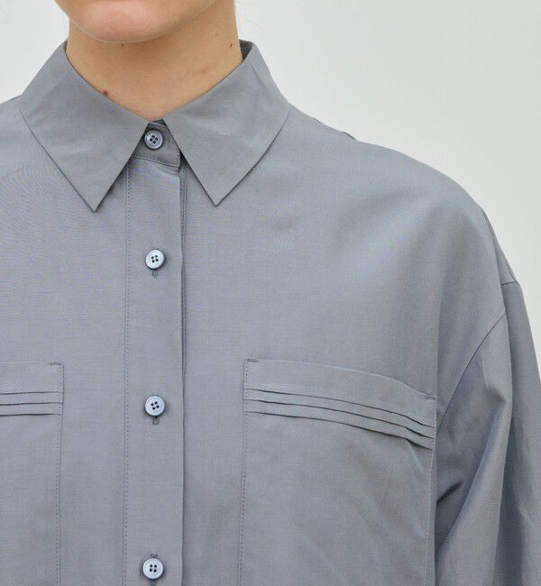 DES PRES「コットンシルクポプリン チュニックシャツ」|シャツ・ブラウス|