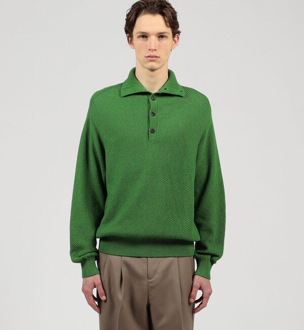 TOMORROWLAND MENS「TOMORROWLAND tricot ギマコットンニット スタンドカラープルオーバー 」|ニット・セーター|