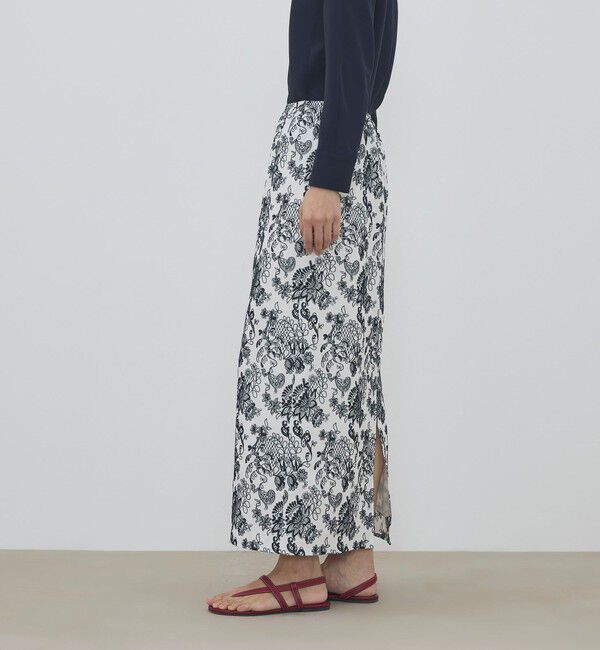 DES PRES「マリンレースエンブロイダリー エラスティックスカート」|タイト|