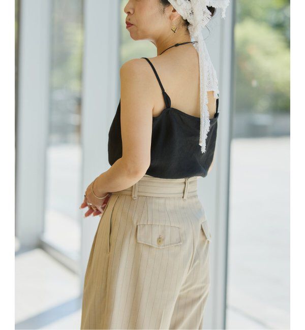 IENA LA BOUCLE「IENA LA BOUCLE リネンブロードバイヤスキャミソール」|キャミソール|