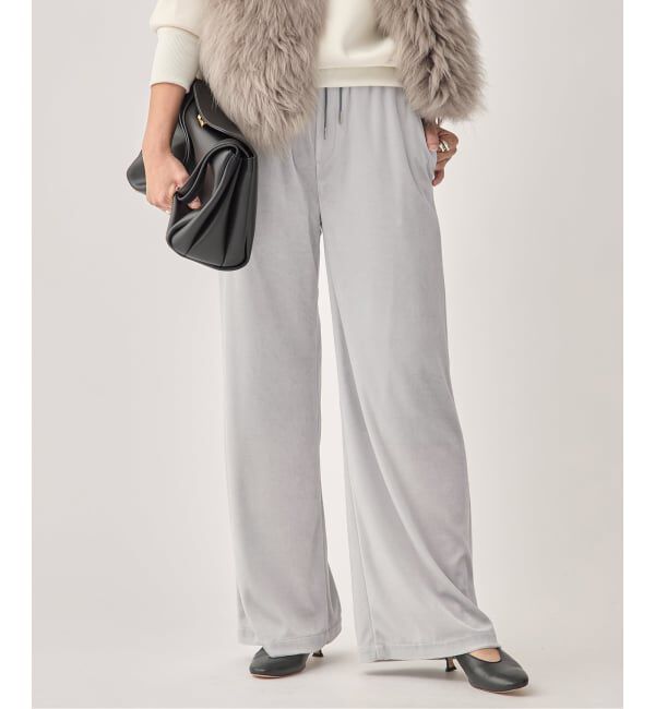 VERMEIL par iena「トリアセベロアパンツ」|その他|グレー