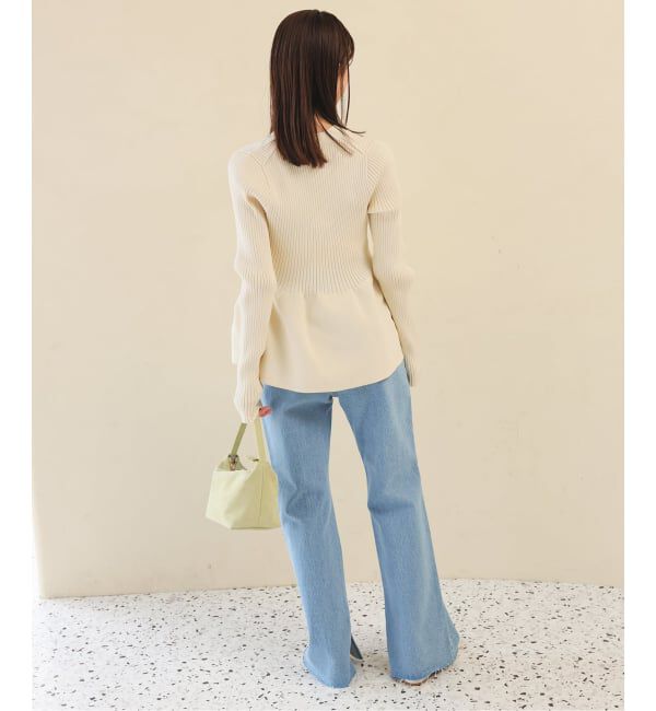 SLOBE IENA「Vネックペプラムカーディガン」|カーディガン|