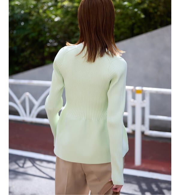 SLOBE IENA「Vネックペプラムカーディガン」|カーディガン|