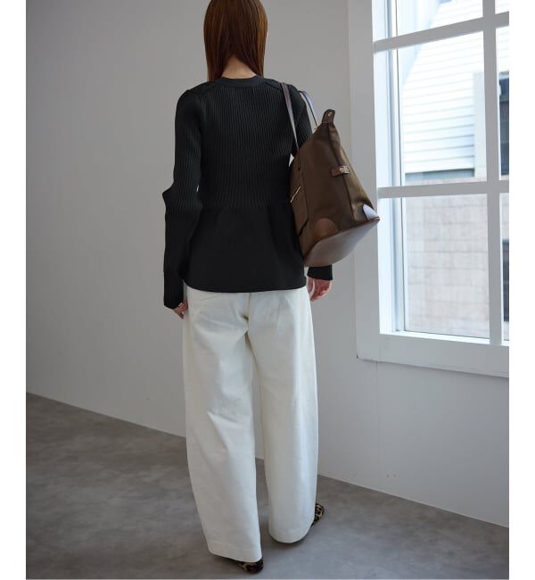 SLOBE IENA「Vネックペプラムカーディガン」|カーディガン|