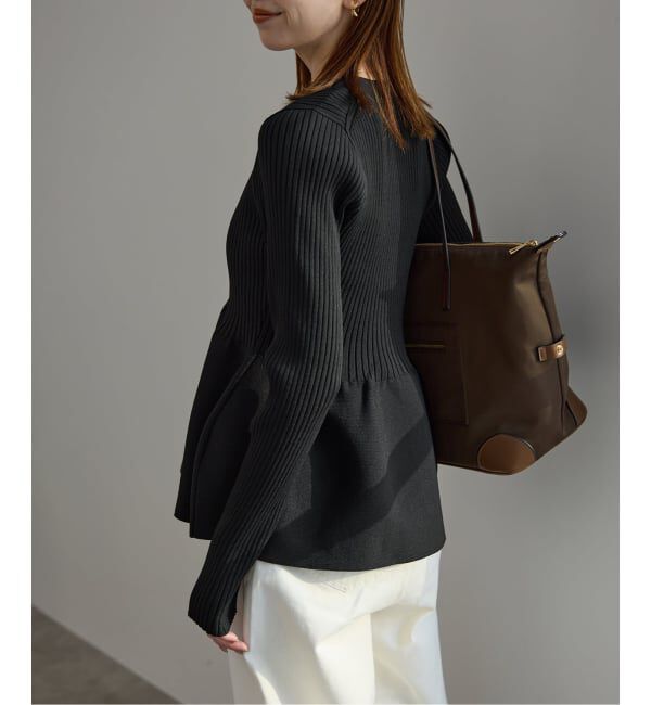 SLOBE IENA「Vネックペプラムカーディガン」|カーディガン|