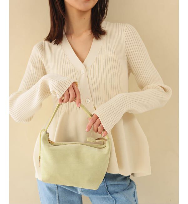 SLOBE IENA「Vネックペプラムカーディガン」|カーディガン|ナチュラル