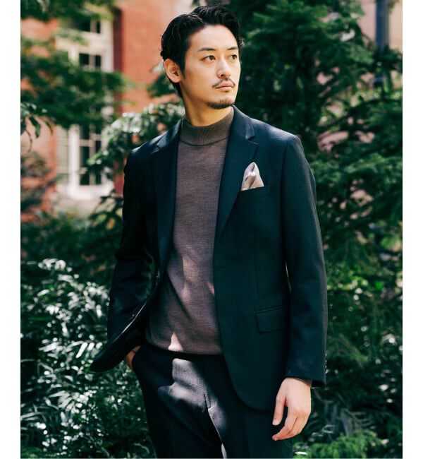 SUPER 120's ウールサキソニー 2ボタン ジャケット【セットアップ着用