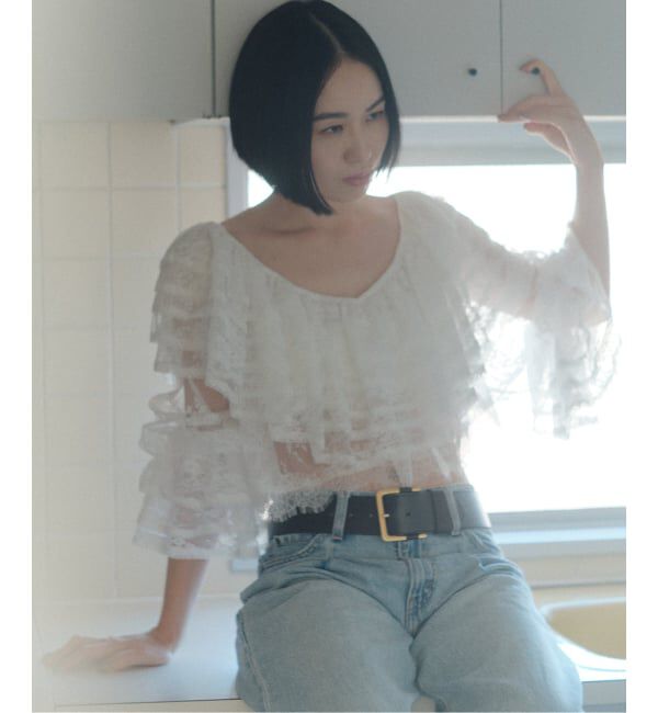 JOURNAL STANDARD「別注【Ayumi.Hamamoto&times;JOURNALSTANDARD】A/H 2WAY レースBL」|シャツ・ブラウス|